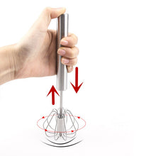 Load image into Gallery viewer, Manual Self Turning Stainless Steel Whisk - GreatKitchenFinds