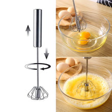 Load image into Gallery viewer, Manual Self Turning Stainless Steel Whisk - GreatKitchenFinds