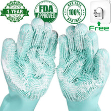 Load image into Gallery viewer, Magic Silicone Dishwashing Scrubber Gloves - GreatKitchenFinds