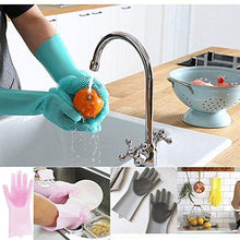 Load image into Gallery viewer, Magic Silicone Dishwashing Scrubber Gloves - GreatKitchenFinds