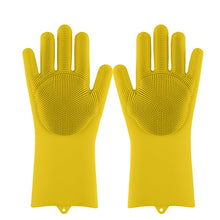 Load image into Gallery viewer, Magic Silicone Dishwashing Scrubber Gloves - GreatKitchenFinds
