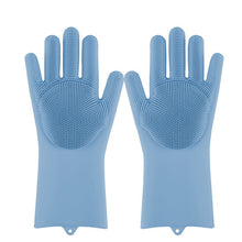 Load image into Gallery viewer, Magic Silicone Dishwashing Scrubber Gloves - GreatKitchenFinds
