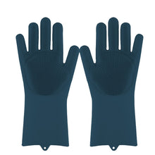Load image into Gallery viewer, Magic Silicone Dishwashing Scrubber Gloves - GreatKitchenFinds