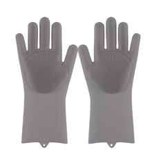 Load image into Gallery viewer, Magic Silicone Dishwashing Scrubber Gloves - GreatKitchenFinds