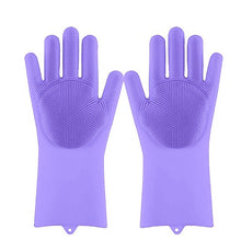 Load image into Gallery viewer, Magic Silicone Dishwashing Scrubber Gloves - GreatKitchenFinds