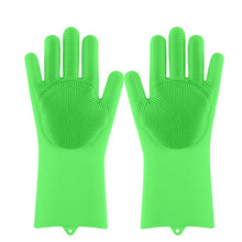 Load image into Gallery viewer, Magic Silicone Dishwashing Scrubber Gloves - GreatKitchenFinds