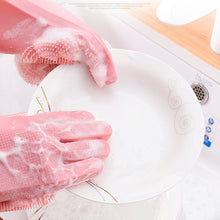 Load image into Gallery viewer, Magic Silicone Dishwashing Scrubber Gloves - GreatKitchenFinds
