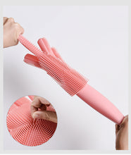 Load image into Gallery viewer, Magic Silicone Dishwashing Scrubber Gloves - GreatKitchenFinds